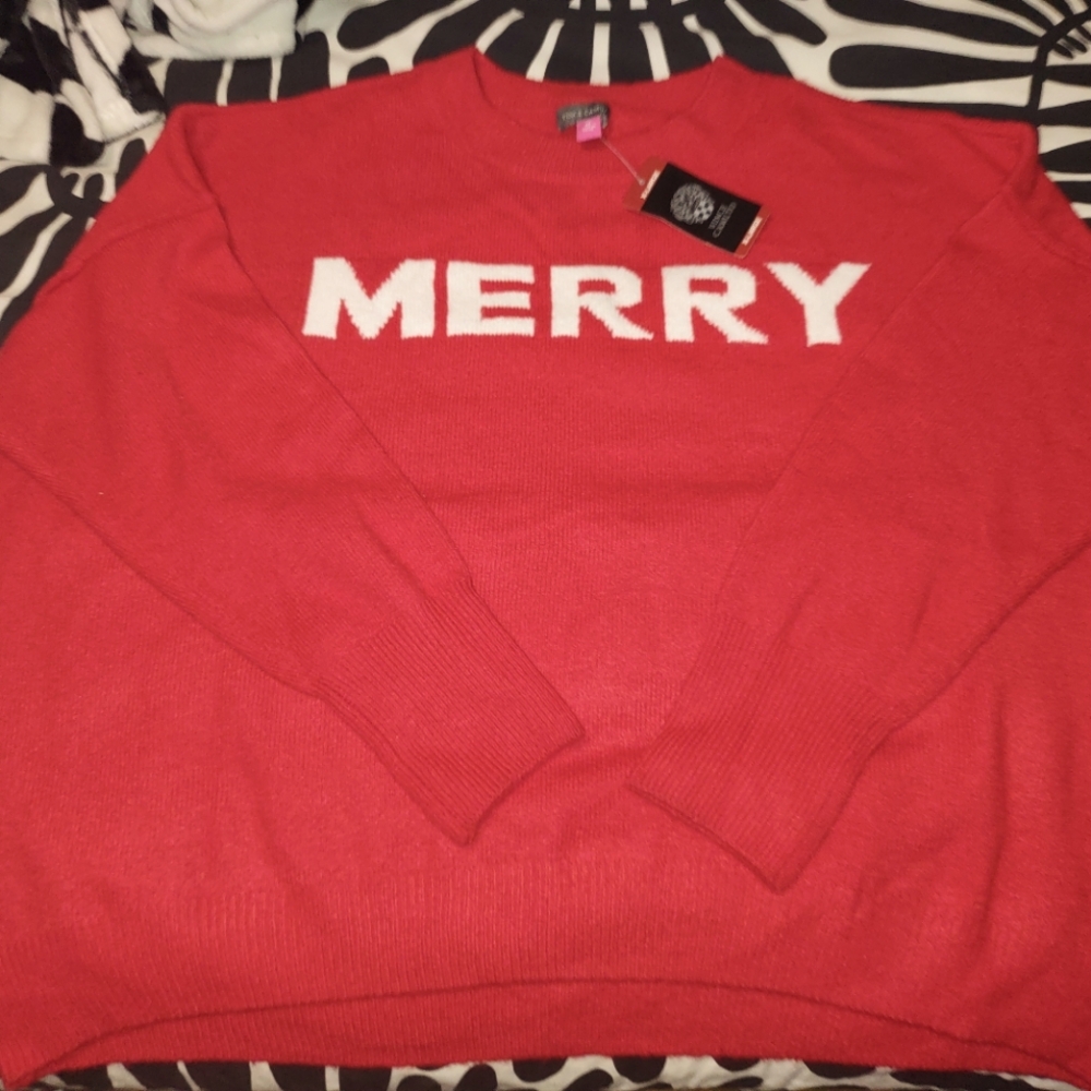 NWT Vince camuto holiday sweater- Merry